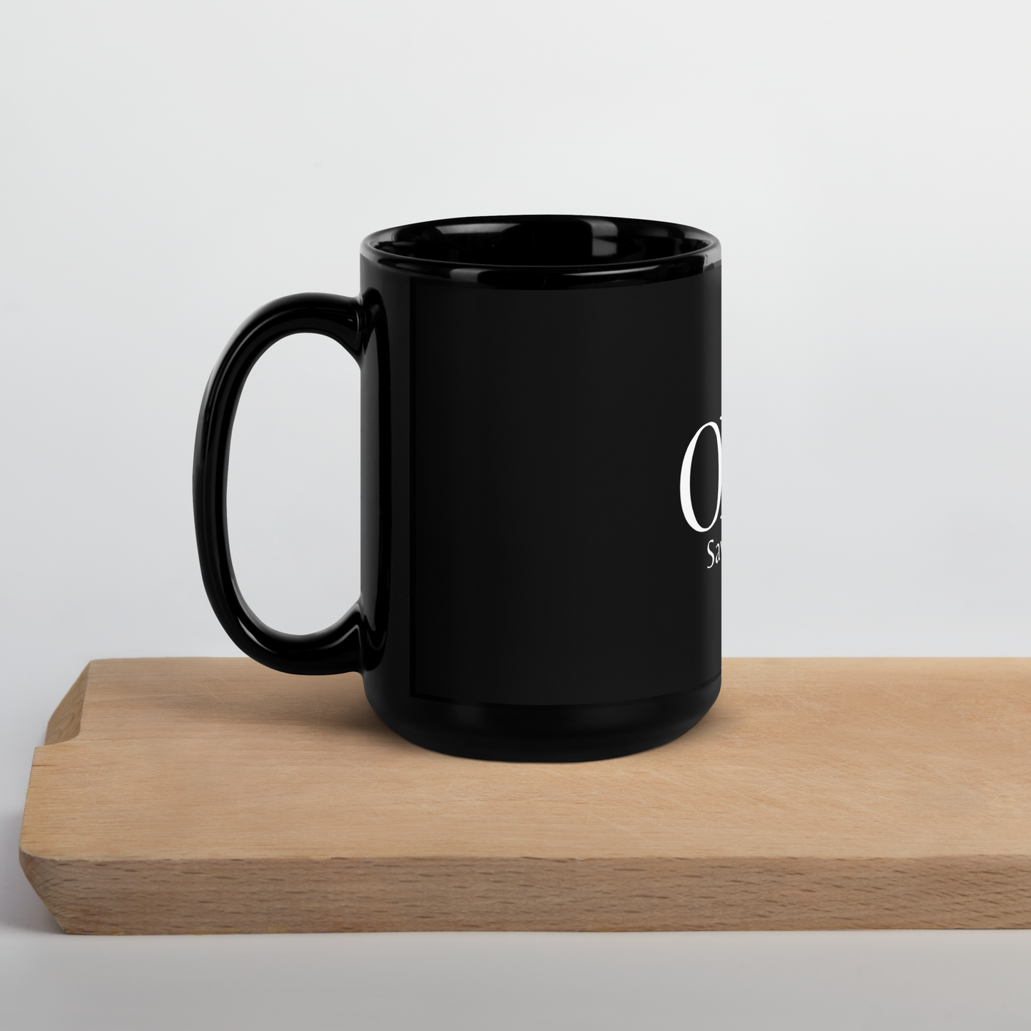 Saved by Grace - Black Glossy Mug